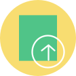 Formcentric website icon which graphically shows that files such as documents, images and videos can be uploaded. 